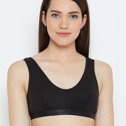 Lady Lyka Black Solid Non-Wired Non Padded Everyday Bra TEENAGER-22