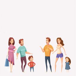 rawpockets Multicolored Friends with Family Wall Stickers-image-98