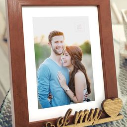 Art Street Unisex Brown & Beige Key Of My Love Individual Customize Table-Top Photo Frame-56