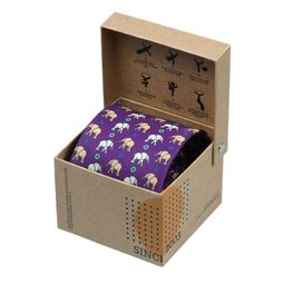 Tossido Purple & Beige Printed Broad Tie-image-15
