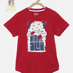 3PIN Boys Pack of 2 Printed Round Neck Cotton Pure Cotton T-shirts-image-47