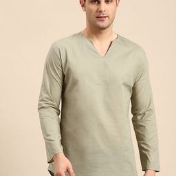 RAJUBHAI HARGOVINDAS Men Solid Cotton Kurta-image-21