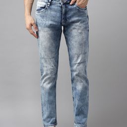 Roadster Men Blue Slim Fit Low Distress Light Fade Stretchable Jeans-picture-46