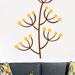 rawpockets Unisex Multicoloured Decorative Flower Wall Sticker-6