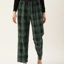 Kryptic Women Relaxed Fit Checked Lounge Pants-image-96