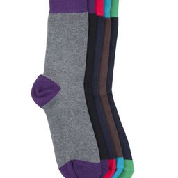 Tossido Men Pack of 5 Multicoloured Solid Calf-Length Socks-18