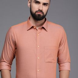 Raymond Slim Fit Pure Cotton Textured Formal Shirt-image-43