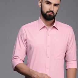 Raymond Slim Fit Pure Cotton Textured Formal Shirt-image-97