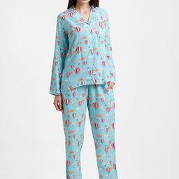 DRAPE IN VOGUE Women Blue & Red Printed Night suit-image-76