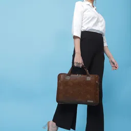 VISMIINTREND Unisex Solid Leather Laptop Bag-36