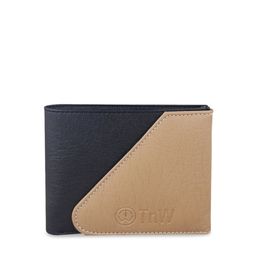 TnW Black & Tan-Brown Colourblocked Two Fold Wallet-image-22