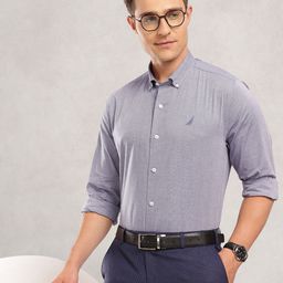 Nautica Pure Cotton Premium Slim Fit Formal Shirt-image-90