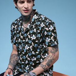HERE&NOW Pure Cotton Floral Printed Casual Shirt-image-37