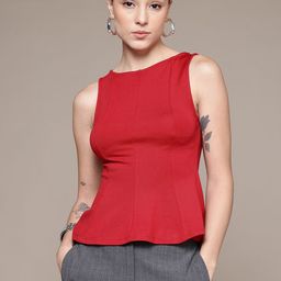 MANGO Boat Neck A-Line Top-picture-45