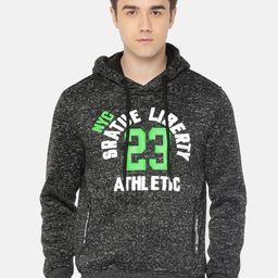 The Indian Garage Co Men Black Printed Hooded Sweatshirt-image-32