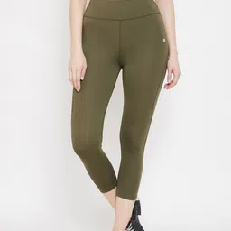 ATHLISIS Women Olive-Green Solid Tights-image-18