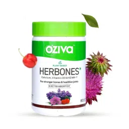 OZiva HerBones for Women with Algae Calcium, Plant Based Vegan Vitamin D3 & K2 for Healthier Bones-picture-44