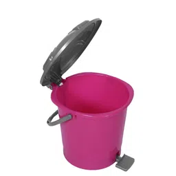 Kuber Industries Pink & Grey Durable Pedal Dustbin With Handle - 10 L image 5