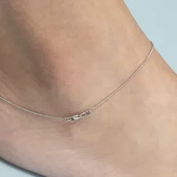 Zavya Women Minimal Chain 925 Sterling Silver Anklet-16
