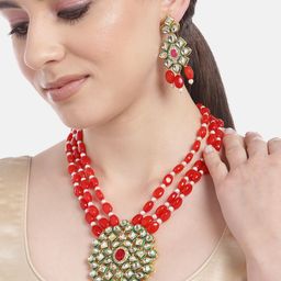 Anouk Gold-Plated Artificial Beads & Stones Jewellery Set-18