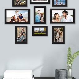 Art Street Set Of 9 Black Solid Individual Photo Frames-52