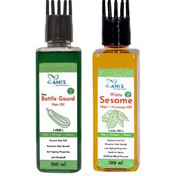 ANI'S Set Of 2 Bottle Gourd & White Sesame Hair Oils -100ml Each-20
