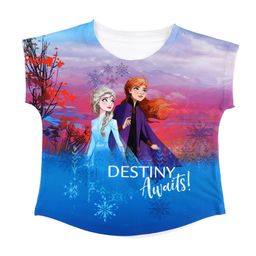 Disney by Wear Your Mind Blue Printed Round Neck T-shirt-image-59