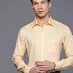 Raymond Slim Fit Self Checked Pure Cotton Formal Shirt-image-73