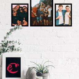 eCraftIndia Set of 3 Black Wall Collage Photo Frames-10