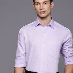Raymond Slim Fit Textured Pure Cotton Formal Shirt-image-77
