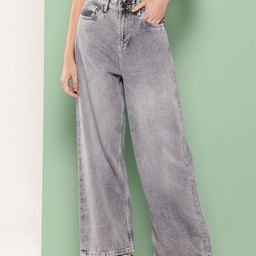 Killer Women Mid-Rise Light Fade Wide Leg Jeans-image-91