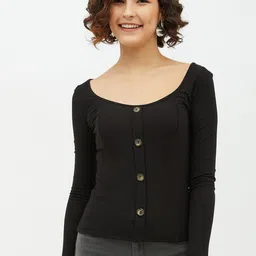 Harpa Black Solid Regular Top-picture-30