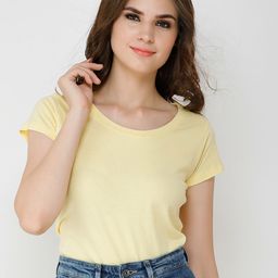 Cation Women Yellow Solid Top-image-24