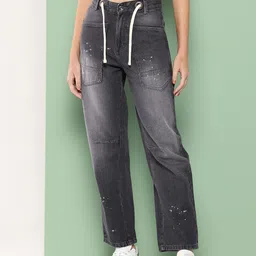 Killer Women Embellished Mid-Rise Light Fade Barrel Fit Jeans-image-10
