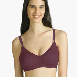 Amante Purple Solid Non-Padded Non-Wired Full Coverage Minimiser Bra - BRA10426-14