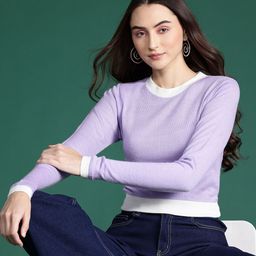 DressBerry Pure Acrylic Solid Pullover-image-27