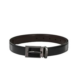 Pacific Gold Men Black & Brown Solid Reversible Belt-image-73