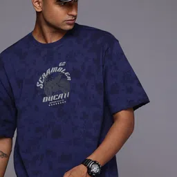 Ducati Graphic Printed Drop-Shoulder Sleeves Washed Effect Pure Cotton T-shirt-picture-41