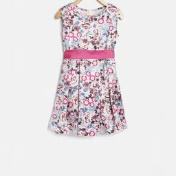StyleStone Girls Pink & Blue Fit and Flare Dress-image-29