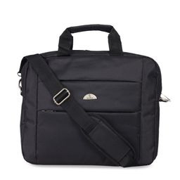 Kara Men Black Solid Laptop Bag With Detachable Sling Strap-22
