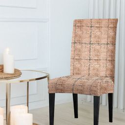 CortinaBrown Checked Chair Cover-image-6