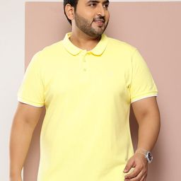 Sztori Plus Size Polo Collar Bio Finish T-shirt-image-76