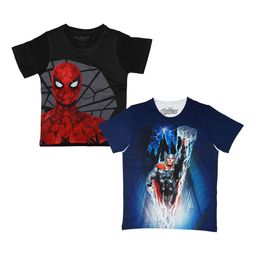 Marvel by Wear Your Mind Boys Black Spiderman Printed Round Neck T-shirt-picture-25