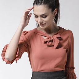 La Zoire Women Dusty Pink Solid Top-image-33