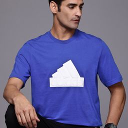 ADIDAS Logo Print Pure Cotton Regular T-shirt-image-55