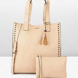 Allen Solly Shopper Tasselled Tote Bag with Pouch-picture-24