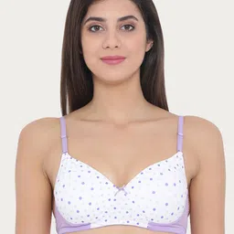 Clovia Padded Non-Wired Polka Print T-Shirt Bra-image-54