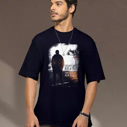 Bewakoof Men Graphic Printed Oversized T-shirt-image-68