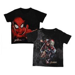 Marvel by Wear Your Mind Boys Pack Of 2 Spiderman Printed Round Neck T-shirt-image-73