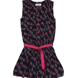 My Little Lambs Girls Black & Pink A-Line Dress-image-90